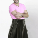 Clubwear Pleated Leather Kilt