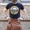 Stylish Streetwear Leather Kilt
