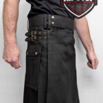 Utility Kilt – GlenLoch, Black Ripstop